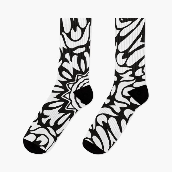 Item preview, Black & White Abstract Floral Splash  Mandala designed and sold by Mia Harper Design.