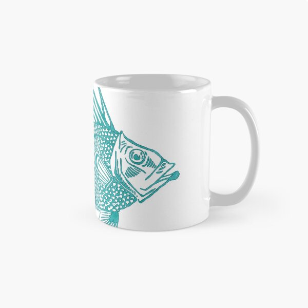 Item preview, Blue San Pietro Linocut Fish  designed and sold by Elena Casiglio.