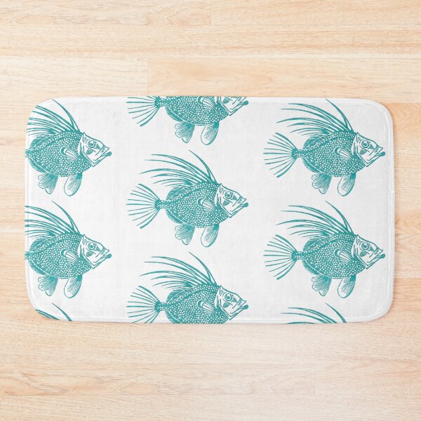Item preview, Blue San Pietro Linocut Fish  designed and sold by Elena Casiglio.