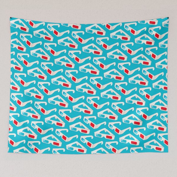 Item preview, 3D Glasses Pattern - Teal designed and sold by Kelly  Gilleran.