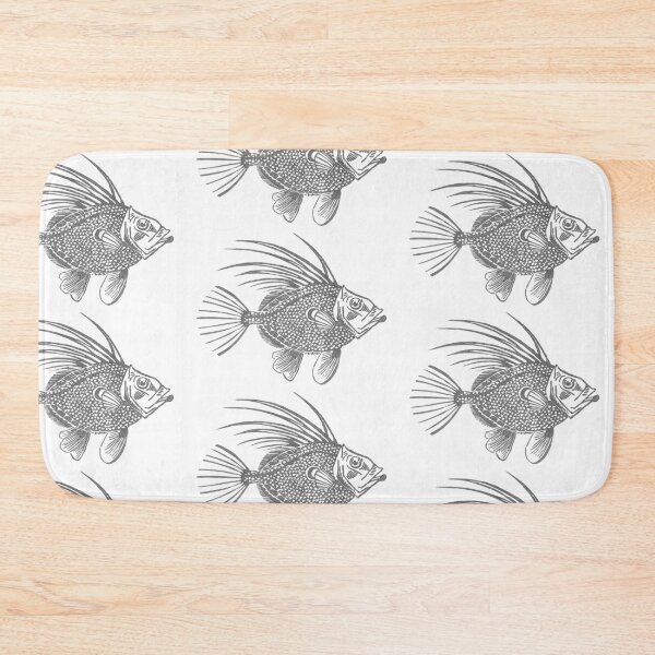 Item preview, Grey San Pietro Linocut Fish  designed and sold by Elena Casiglio.