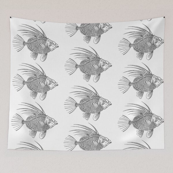 Item preview, Grey San Pietro Linocut Fish  designed and sold by Elena Casiglio.