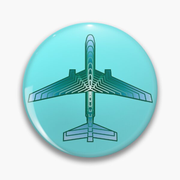 Item preview, Art Deco Plane, Turquoise, Teal and Aqua  designed and sold by Marymarice.