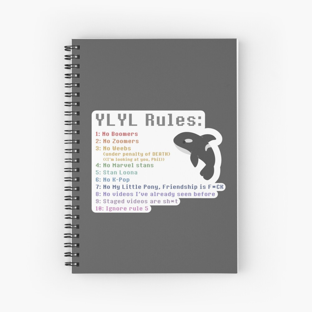 "Wilbur Soot YLYL rules" Spiral Notebook by Snorg3 | Redbubble