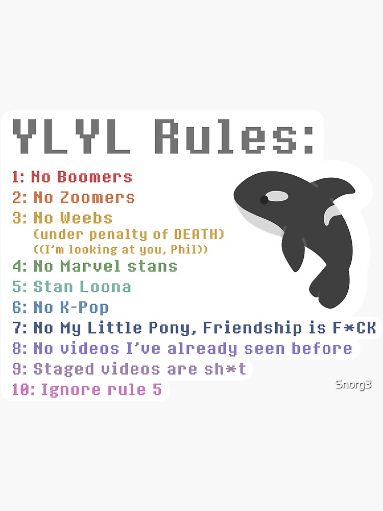 "Wilbur Soot YLYL rules" Sticker by Snorg3 | Redbubble