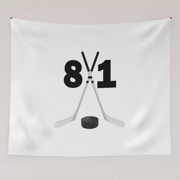Item preview, Hockey number 81 - eighty one with sticks and disc designed and sold by AllShirts21.