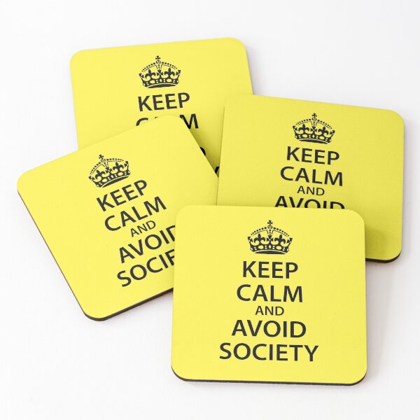 Item preview, keep calm and avoid society designed and sold by VictoriaV3.