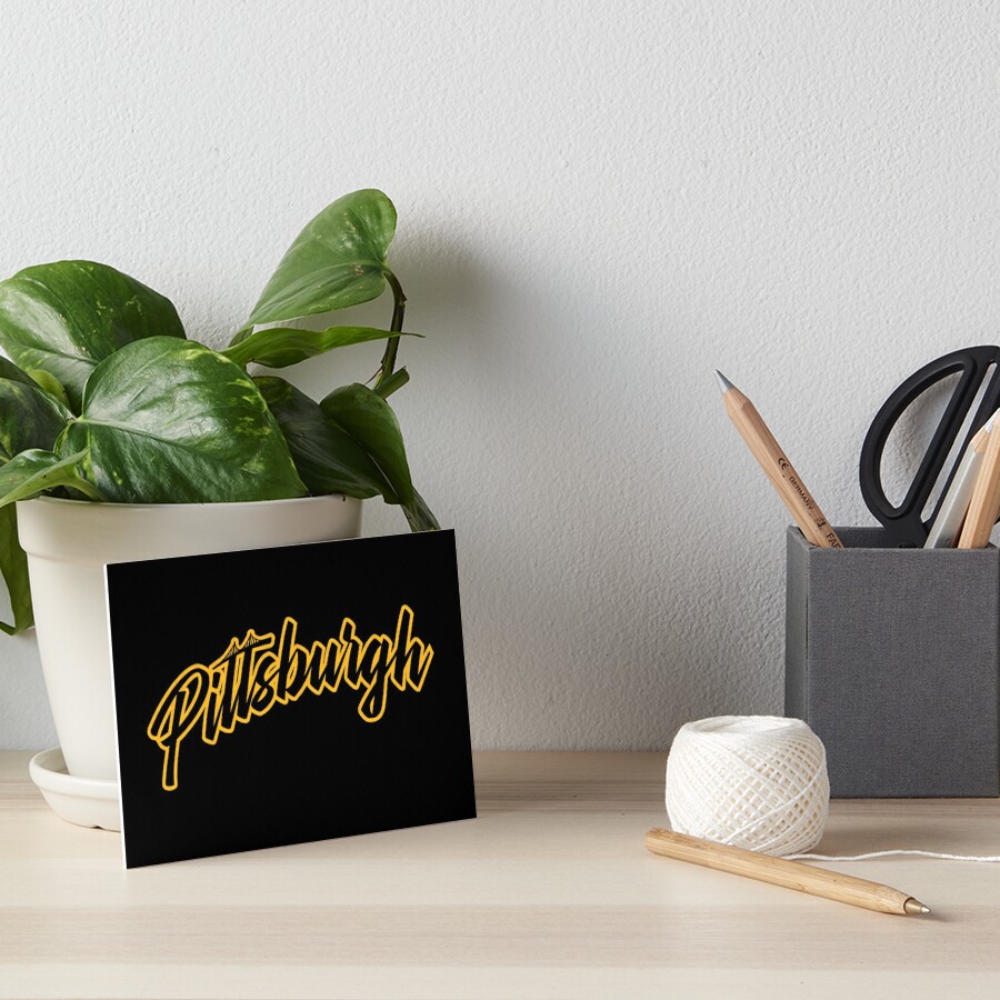 Pittsburgh Script Logo Sticker for Sale by edunkeldesigns