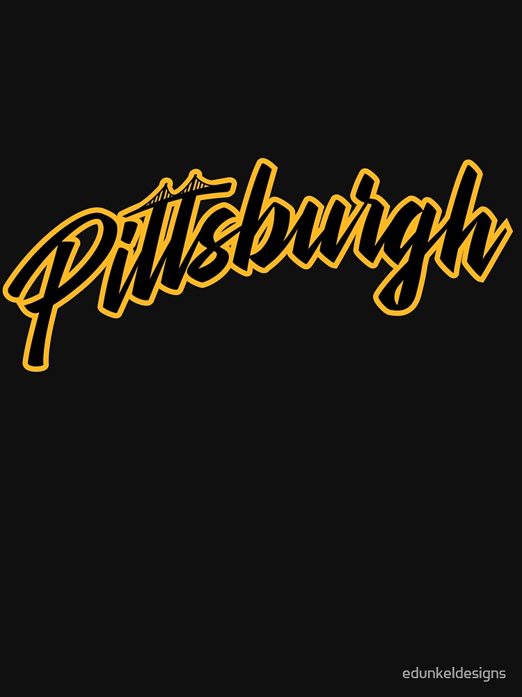 Pittsburgh Script Logo Sticker for Sale by edunkeldesigns