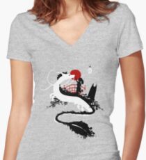 Magical Meeting Women's Fitted V-Neck T-Shirt