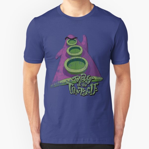 Day of the Tentacle (Distressed) Slim Fit T-Shirt
