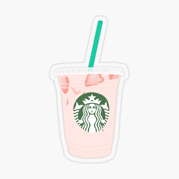 starbucks pink drink Sticker for Sale by audreyelizabeh