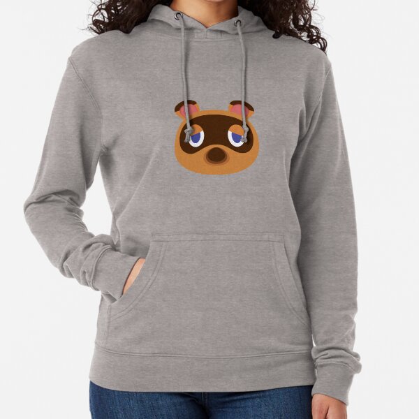 Animal Crossing : New Horizons, Tom Nook face white texture Lightweight Hoodie