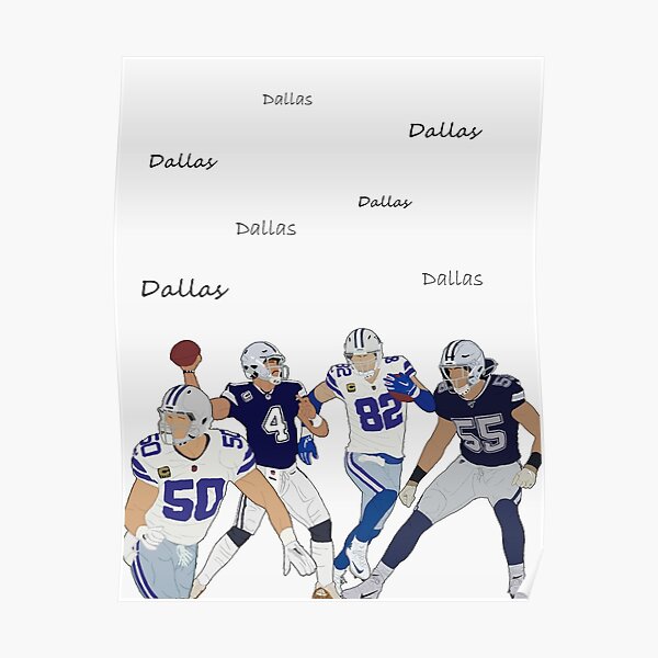 Michael Gallup Football Paper Poster Dallas Cowboys shirt