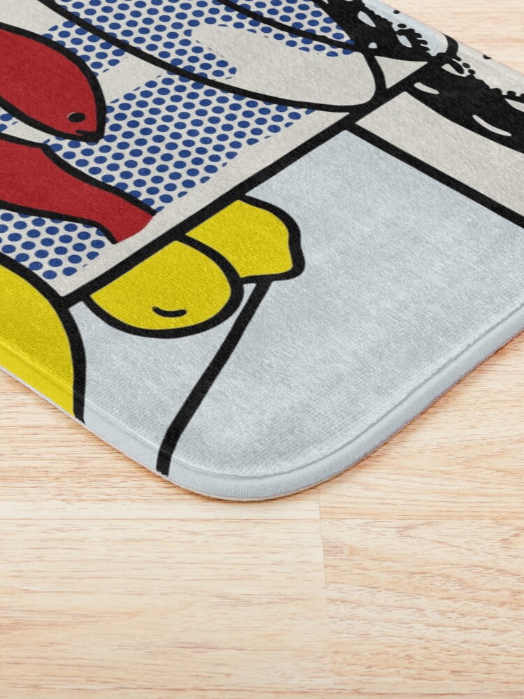 Alternate view of Vectorized Lichtenstein pop art Bath Mat
