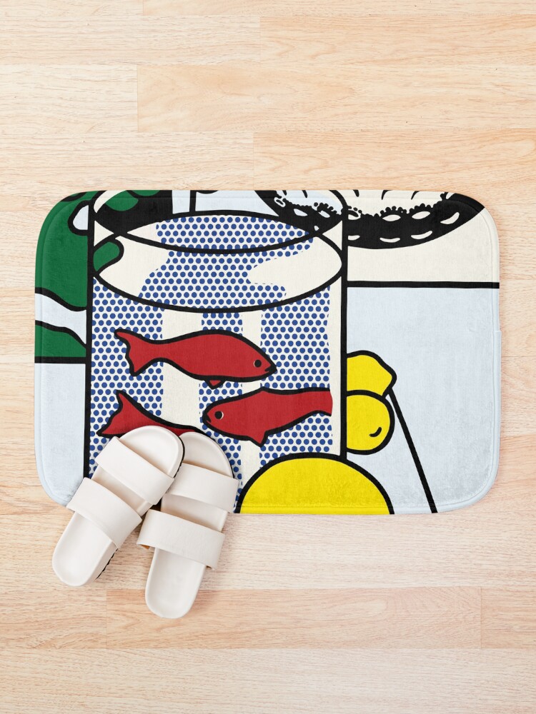 Alternate view of Vectorized Lichtenstein pop art Bath Mat