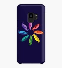Color: Emperor Penguin Rainbow Pinwheel Case/Skin for Samsung Galaxy