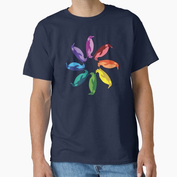 Vista previa del artículo con la obra «Color: Emperor Penguin Rainbow Pinwheel», diseñado y vendido por Peppermint Narwhal.