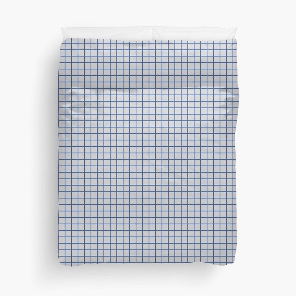 Minimalist blue small grid Duvet Cover by ARTbyJWP | Redbubble