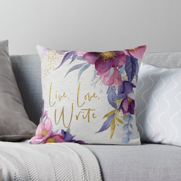 Live, Love, Write Throw Pillow