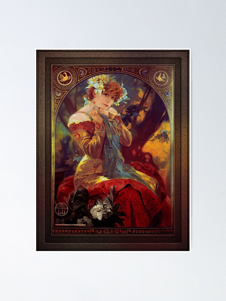 Sarah Bernhardt In La Princesse Lointaine By Alphonse Mucha Old Masters Vintage Art Poster By Xzendor7 Redbubble