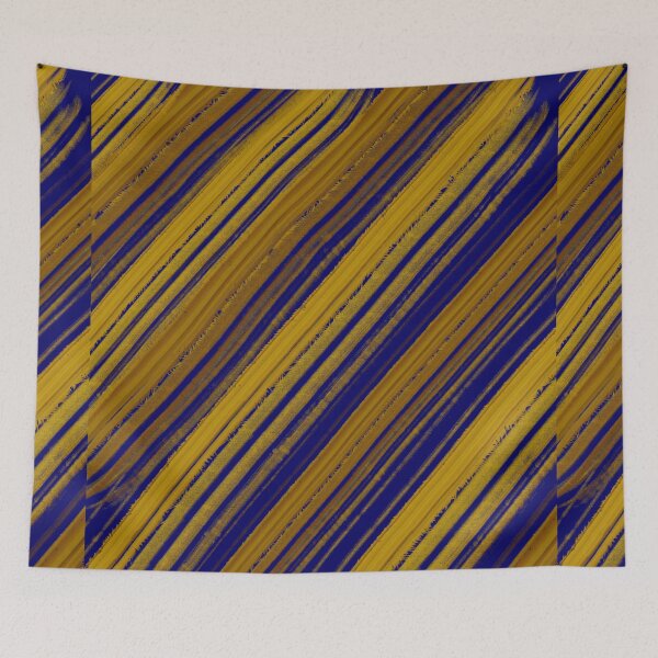 Item preview, OIL Mustard PAINT WOOD Pattern Blue Design designed and sold by Lighvision.