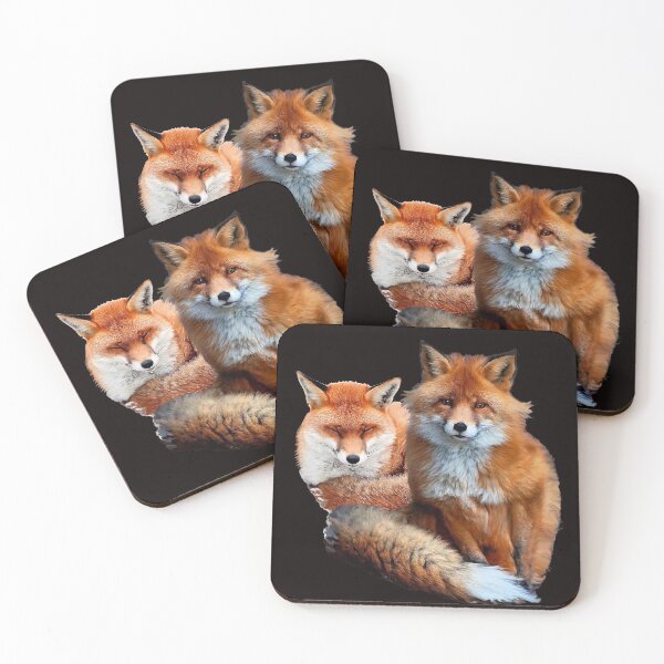 Item preview, RED FOXES IN BLACK designed and sold by BulganLumini.