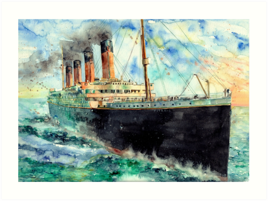 Rms Olympic Liverpool White Star Line Ocean Liner Painting Art Print Transportation Collectables Com Collectables