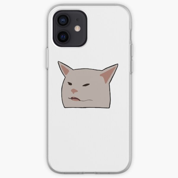 women yelling at cat meme doodle iPhone Soft Case