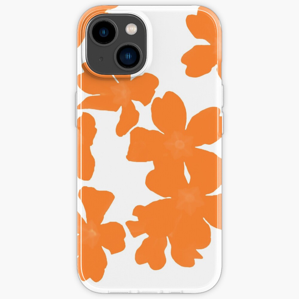 "Primrose floral pattern in orange" iPhone Case for Sale by byjwp