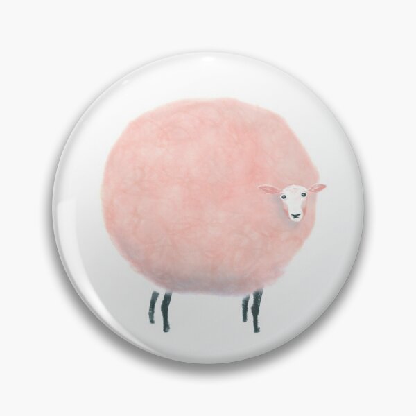 Pink Cotton Candy Sheep Dreams Pin