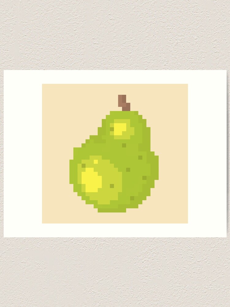 Pear Pixel Art Animal Villager Art Print By Rebeccaceleste Redbubble