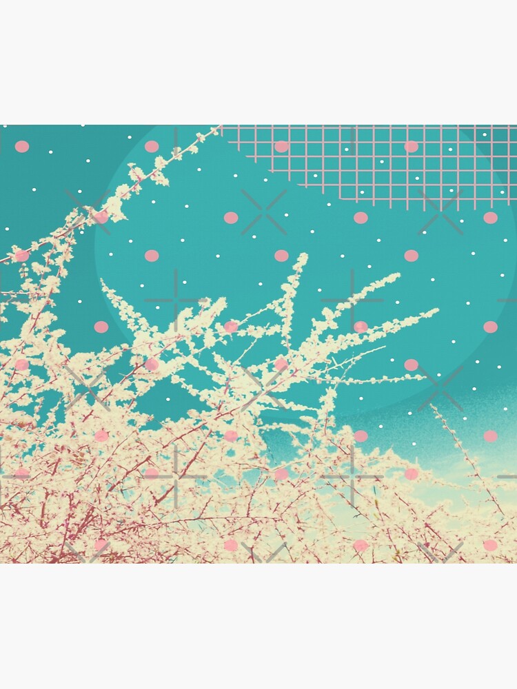 Blossoms portrait geometric collage by by-jwp