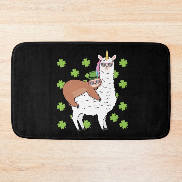 Item preview, Leprechaun Riding a Unicorn Llama Sloth St Patricks Day Kids designed and sold by 2blackcherries.