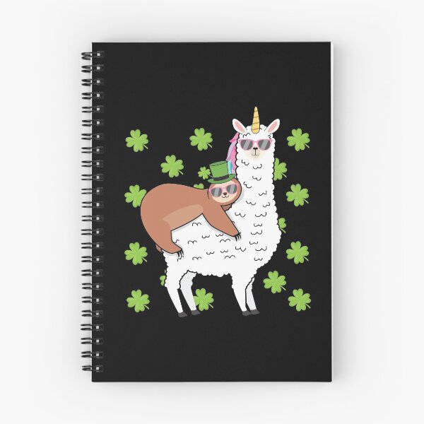 Item preview, Leprechaun Riding a Unicorn Llama Sloth St Patricks Day Kids designed and sold by 2blackcherries.
