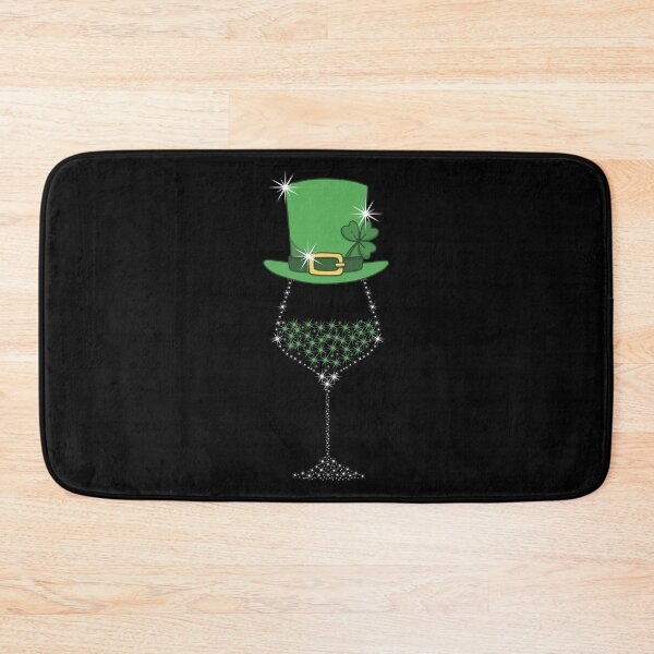 Item preview, St Patricks Day Shamrock Wine Glass Wine Lover Gift Women designed and sold by 2blackcherries.