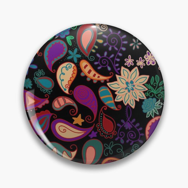 Item preview, Colorful Paisley on Black designed and sold by Kristi Duggins.