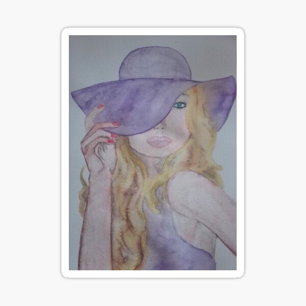 Vista previa del artículo con la obra «Mademoiselle aquarelle», diseñado y vendido por CreativeWorld96.