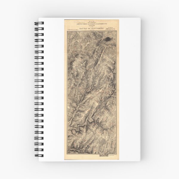 Item preview, Civil War Map of Gregg & Stuart's Cavalry at the Battle of Gettysburg July 3 1863 designed and sold by allhistory.