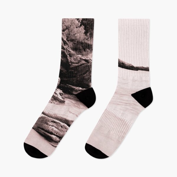 Item preview, Beach days monochrome rocky shore  designed and sold by by-jwp.