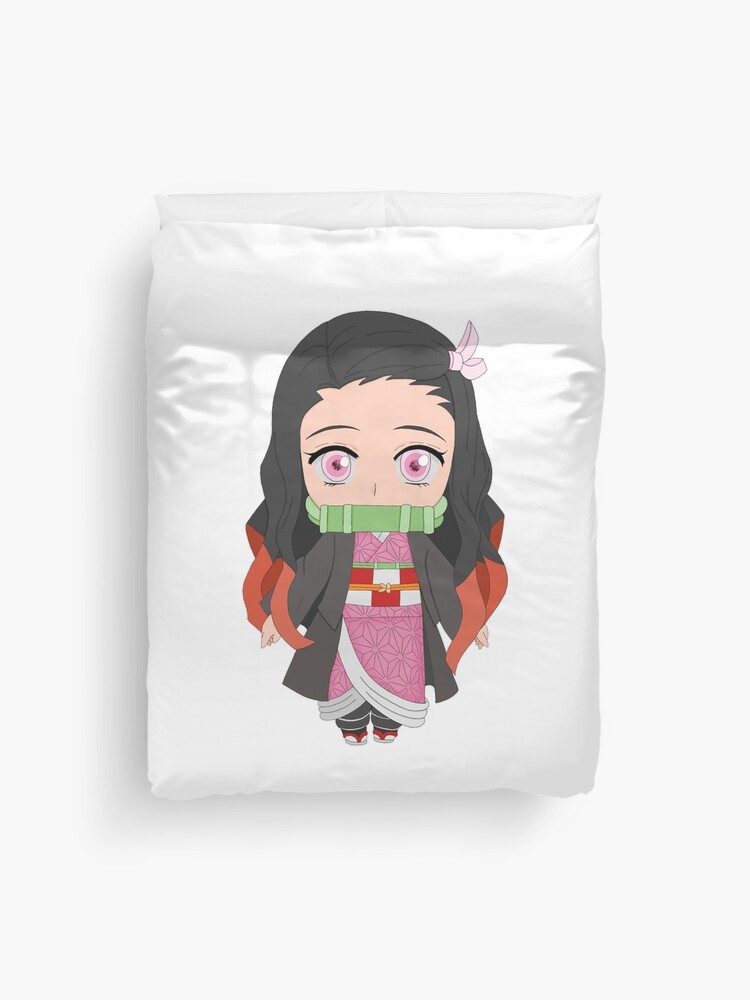 Nezuko Kamado Chibi Kimetsu No Yaiba Demon Slayer Anime Manga Girl Duvet Cover By Lisabibbyx Redbubble