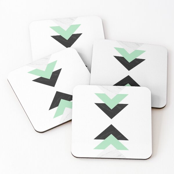 Item preview, Marble mint green scandinavian geometric art triangle design designed and sold by by-jwp.