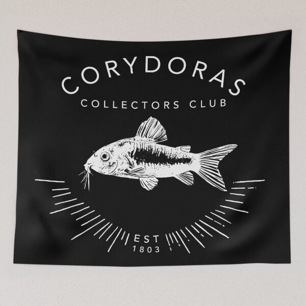 Item preview, Corydoras Collectors Club, Cory Catfish, Cory Fish Keeping, White Text Design designed and sold by Scout& Golden.