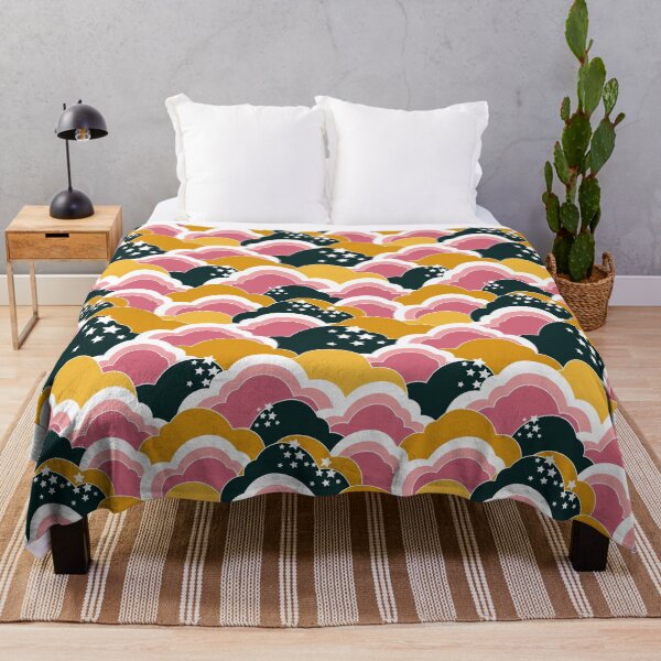 Item preview, Psychedelic, Retro, 70s Clouds and stars designed and sold by Ink Tally.