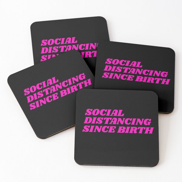 Item preview, Social Distancing Since Birth - Pink designed and sold by Merch_Tingz.