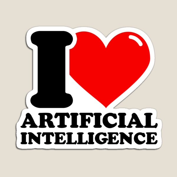 Aperçu de l'œuvre J'aime l'intelligence artificielle créée et vendue par fabianb.