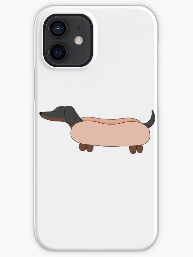 Dachshund in Hot Dog/ weiner bun Black and Tan Dog iPhone Case