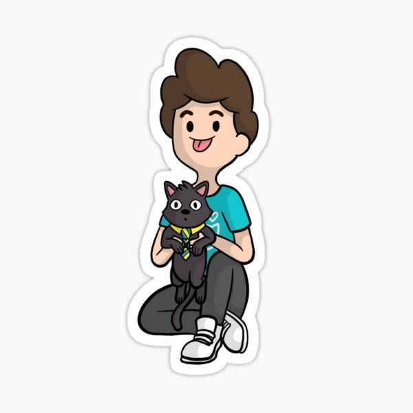 Roblox Cat Stickers Redbubble - roblox denis bald obby