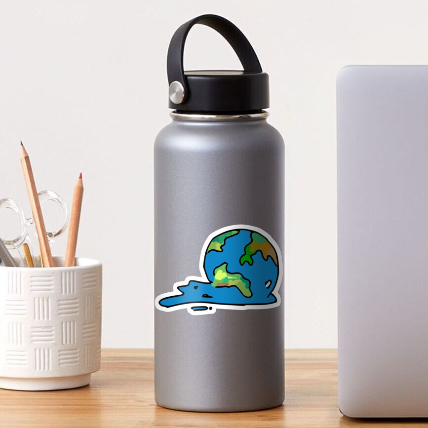 Melting Earth Sticker