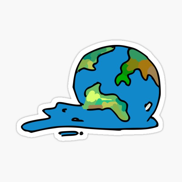 Melting Earth Sticker